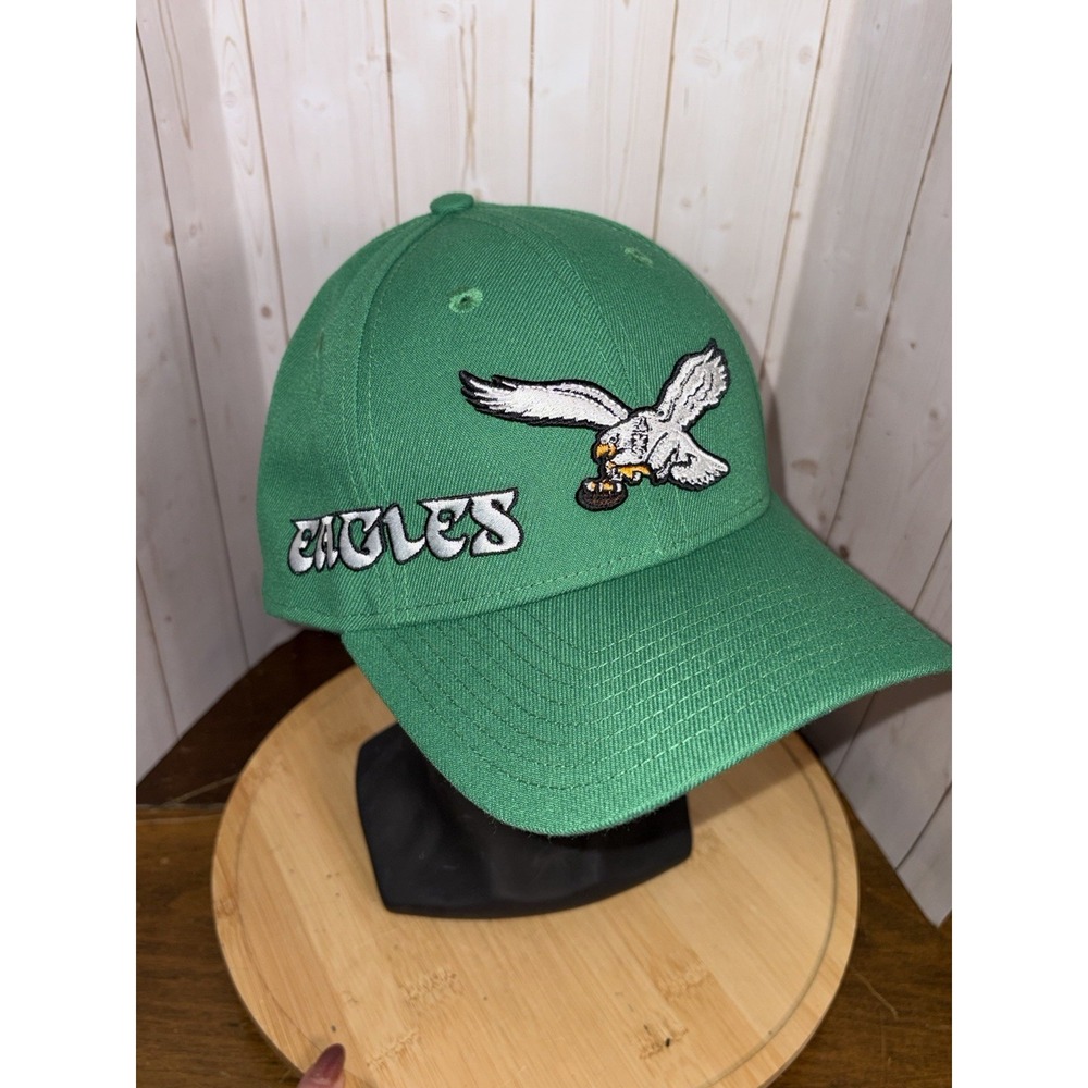 Philadelphia Eagles New Era Cap 9 Forty Snapback Hat Green Flying Eagle EUC